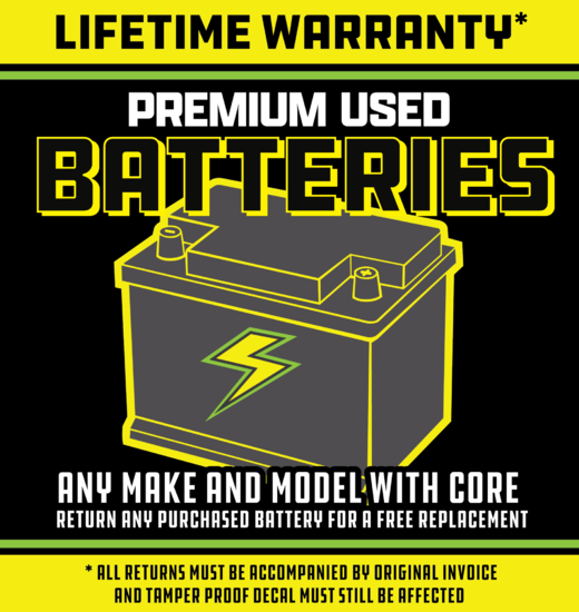Limited Lifetime Warranty Batteries